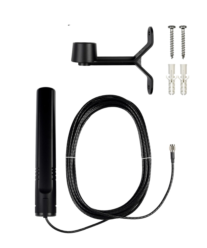 ATTB 4940.04 Stationsantenne 4G/3G/2G/868 MHz/WLAN, incl. Halterung, 5,0 m DACAR 302, SMA (m)