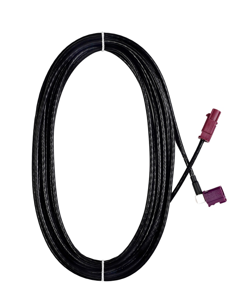 ATTB 2504.11 Verlängerungskabel 5,0 m DACAR 302, FAKRA (m) D - FAKRA (f) D Winkel