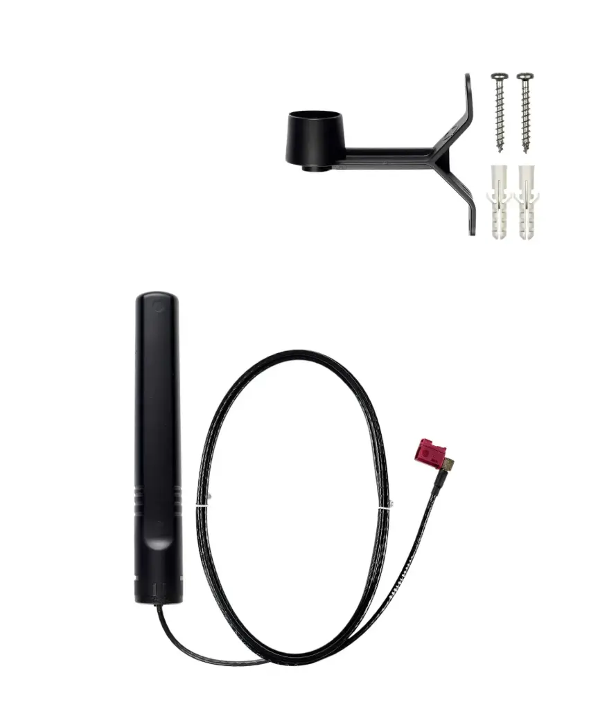 ATTB 4940.02 Stationsantenne (LTE, GSM, UMTS) inkl. Winkel, 1,5 m DACAR 302, FAKRA(f)D 90°