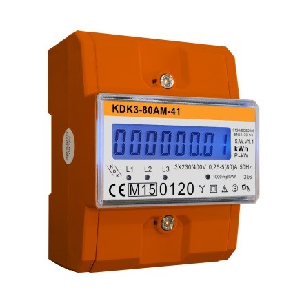 KDK COUNT3 4TE, MID, Elektr. Drehstromzähler, Direktanschluss, 3x230/400V, 5(80)A