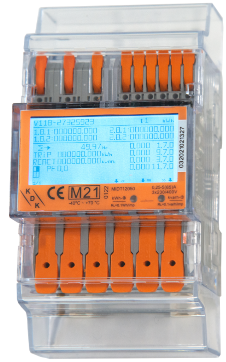 KDK COUNT3 Push-In CAGE CLAMP®, MID, Elektr. Drehstromzähler, Direktanschluss, 3x230/400V, 5(65)A
