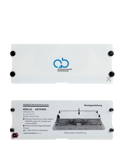 [1000043] ATTB 4580.01 Integrierbare Smart-Meter-Antenne, 5G/4G/3G/2G/450 MHz/868 MHz/WLAN, ohne Kabel, FAKRA (m)-D