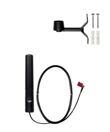 [1000526] ATTB 4940.02 Stationsantenne (LTE, GSM, UMTS) inkl. Winkel, 1,5 m DACAR 302, FAKRA(f)D 90°