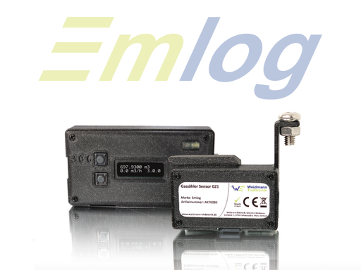 [1000608] Emlog Gaszähler Sensor GZ1 USB - Geeignet für Elster/Honeywell Balgengaszähler